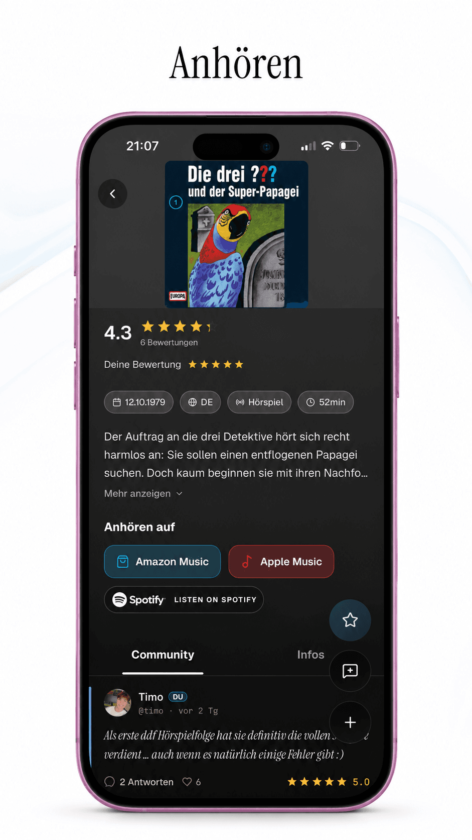 App-Vorschau: Anhören