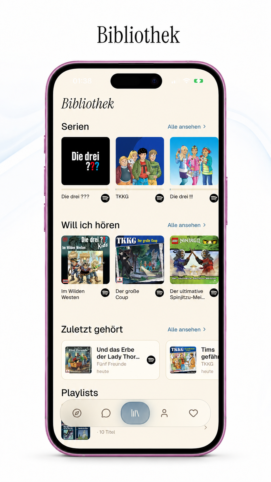 Screenshot Bibliothek